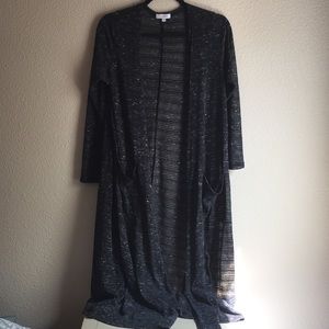Lularoe Sarah cardigan charcoal gray size medium